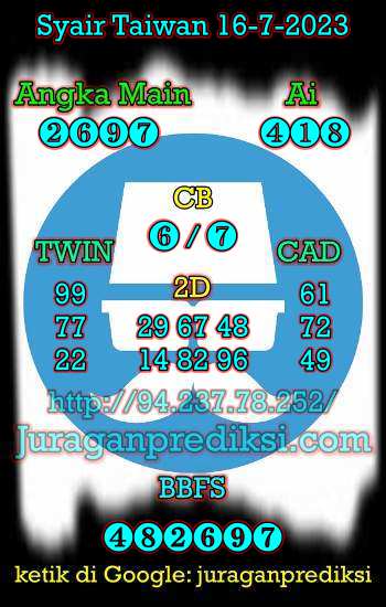 prediksi taiwan 16 juli 2023, syair taiwan hari ini minggu 16-7-2023, angka keluar togel taiwan, toto jitu taiwan 16 juli 2023 akurat
