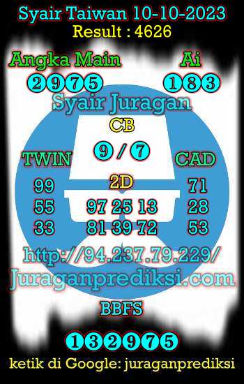 prediksi taiwan 10 oktober 2023, syair taiwan hari ini selasa 10-10-2023, angka keluar togel taiwan, toto jitu taiwan 10 oktober 2023 akurat