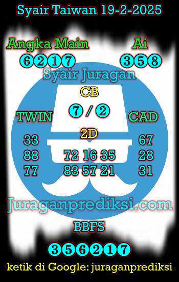 prediksi taiwan 19 februari 2025, syair taiwan hari ini rabu 19-2-2024, angka keluar togel taiwan, toto jitu taiwan 19 februari 2025 akurat